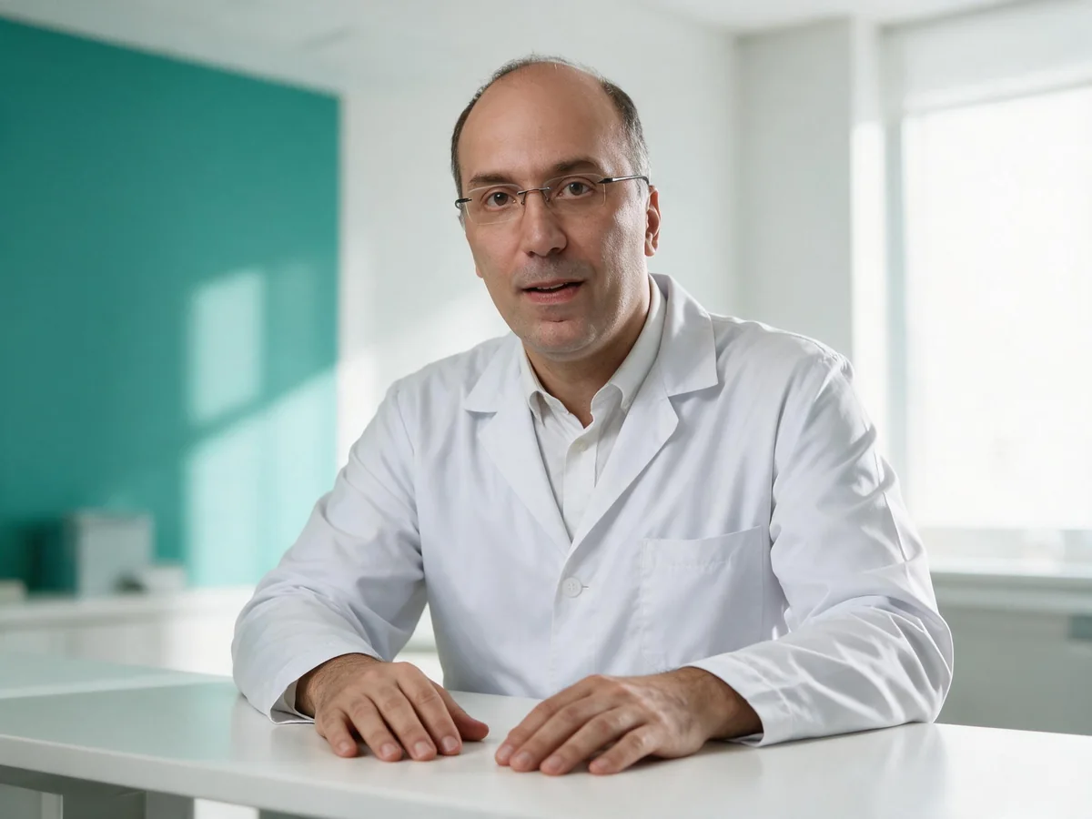 Dr. Michel Chebel em consultório, atendendo pacientes em Uberlândia